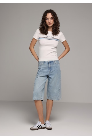 Colin's Colins Slim Fit Yuvarlak Yaka Baskılı Kadın Ekru Kısa Kol Tişört Cl1077786 Q1.v2 Ecr