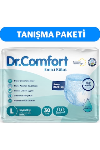 Dr.Comfort Yetişkin Emici Külot Büyük Boy L 30'Lu