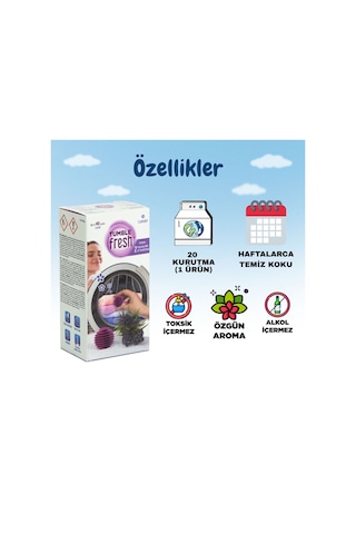 Little Joe Kurutma Makinesi Lavanta Koku Kapsülü 2'li Paket Fresh Lavender -40 Kurutma