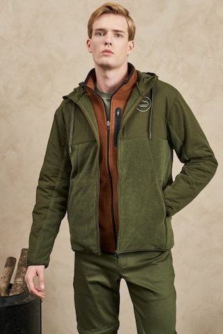Wrangler All Terrain Gear Regular Fit %100 Pamuk Tam Fermuarlı Haki Ceket Haki