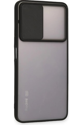 Cosmotex Newface Xiaomi Redmi Note 11t Kılıf Palm Buzlu Kamera Sürgülü Silikon - Siyah