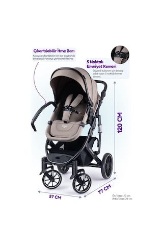 Prego Range Pro Portbebeli i-Size Sertifikalı Travel Bebek Arabası - UPF 50+ UV Korumalı