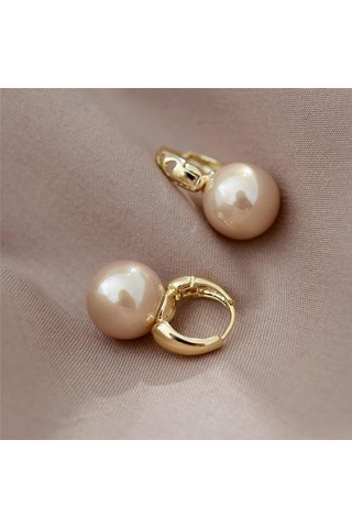 Sevimli Simülasyon İnci Çiviler Hoop Küpe Kadınlar İçin Eardrop Minimalist Küpe Düğün Moda Takı Altın