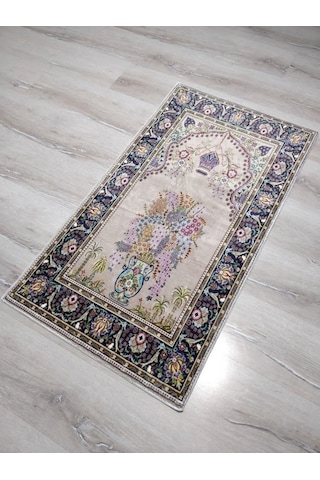 Bambu Halı Seccade Sec12 Bej Namazlık 70X110 Cm