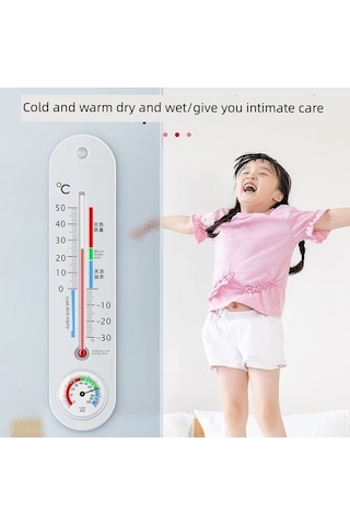 Trendooze Gümüş Askılı İç Ortam Termometre-higrometre 9013 - Özel Hediye İçin