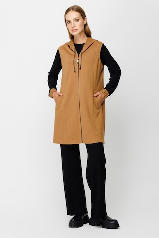 Esswaap Oysh Kumaş Yelekli İç Dış Takım Camel-camel Camel