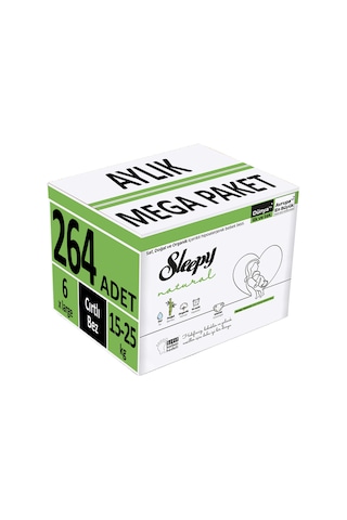 Sleepy Natural Bebek Bezi 6 Numara XL Aylık 264 Adet