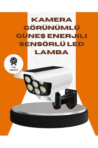 Solar Şarjlı Kamera Tasarımlı Led Duvar Lambası Hareket Sensörlü Dış Mekan Aydınlatma Diğer