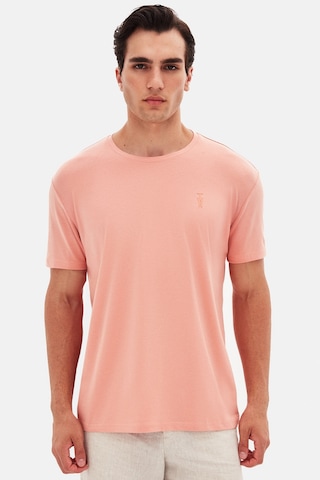 Twn Slim Fit Kil Düz Kabartma Baskılı T-shirt 4ec148551753m Kil