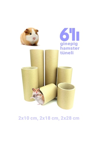 Vixpet Ginepig Hamster Kemirgen Kobay Tüneli 6'lı
