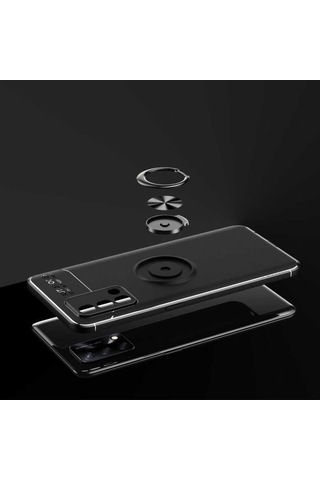 Oppo Reno A74 4G Kılıf Yüzüklü Magnetli Ravel Case