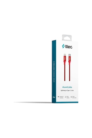 Ttec AlumiCable Type-c Lightning Hızlı Şarj Kablosu 150cm 2DK41K Kırmızı