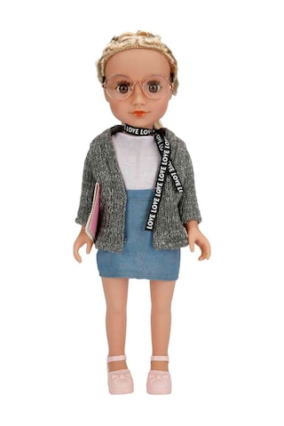 Gündelik Kıyafetli Moda Bebeği 40 Cm Eklemli Şık Kız Bebek