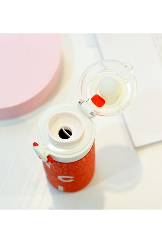 Tuomeng Yeni Sıçrama Kapaklı Yalıtımlı Su Bardağı Buzlu Uygun Düşme Önleyici İngiliz Bardağı 350ml C Mavi