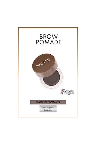 Note Cosmetique Brow Pomade Kalıcı Kaş Pomadı - 03 Dark Brown - Koyu Kahverengi