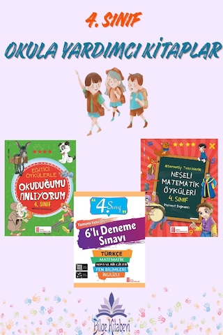 Ata 4.sınıf Okula Yardımcı Okuduğumu Anlıyorum- Neşeli Matematik Öyküleri+ 6 Lı Deneme Sınavı