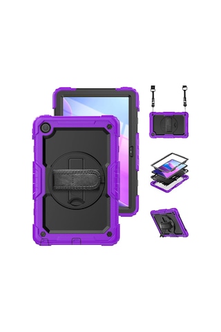 Butu Lenovo Uyumlu Tab M10 Plus 3. Nesil / Xiaoxin Pad 2022 10.6 İnç 125fu / 128fu Sili Koruyucu Kılıf Omuz Tablet Kılıfı 47664559