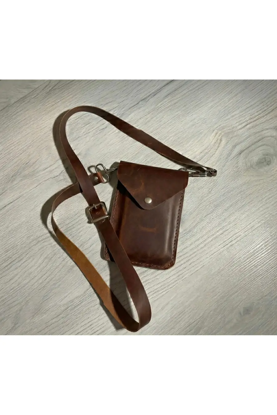 İnfinite Hide Leather Hakiki Deri Telefon Çantası Taba