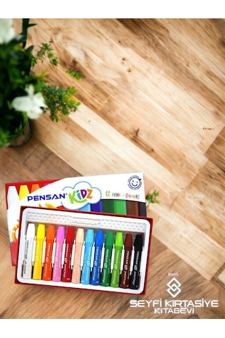 12 Renk Pastel Boya Seti Yerli Üretim Çok Renkli