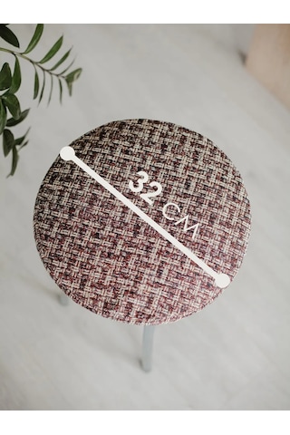Iv-trik-stail Kare Tabure/stul İçin Yuvarlak Yastık 32 Cm Goblen 35958251 Kahverengi