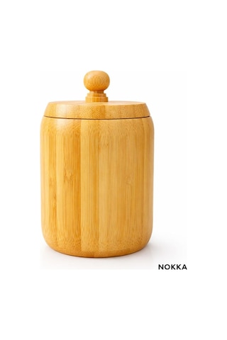 Bambu Kapaklı Kavanoz, Baharatlık Küçük Boy 11x8 Cm Diğer