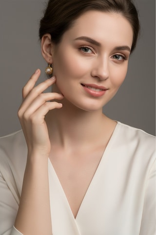 Olympia 6 Mm İnci Küpe Sarı