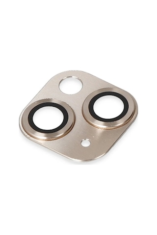 Newface Apple Uyumlu iPhone 13 Pers Alüminyum Kamera Lens Glblseme - 55 - Gold