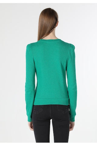 Colins Slim Fit Yuvarlak Yaka Düz Kadın Yeşil Uzun Kol Tişört Cl1061930 Q1.v2 Grn Yeşil