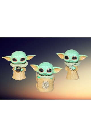 3lü Star Wars The Mandalorian Grogu Baby Yoda Pop Stil Koleksiyon Figür Oyuncak Seti 3ü 1 Arada
