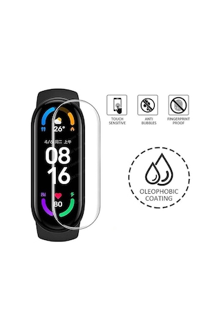 Wozlo Xiaomi Mi Band 5 / 6 Uyumlu Çizilme Önleyici Tpu Nano Yumuşak Film Ekran Koruyucu - 2 Adet