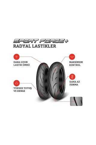 Mitas  120/70Zr17 (58W) 180/55Zr17 (73W) Sport Force+ Ön Arka Set