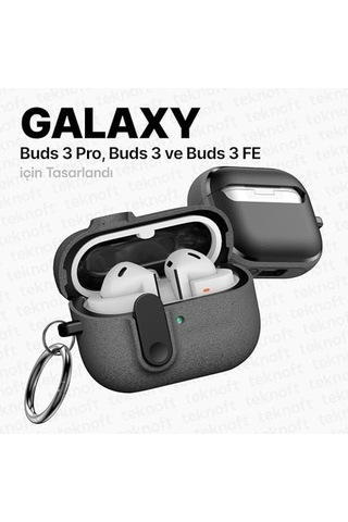 Buds 3 Pro Buds 3 Ve Buds 3 Fe İle Uyumlu Mandallı Kapak Kilit Sistemli Kumlanmış Mat Dokulu Darbelere Dayanıklı Hi Çok Renkli