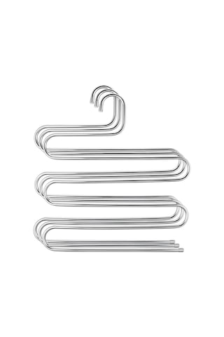 3 Adet Metal Pantolon Eşarp Askısı 5 Katlı Askı 3 Adet Gümüş 3 Adet Metal Pantolon Eşarp Askısı 5 Katlı Askı 3 Adet Gümüş