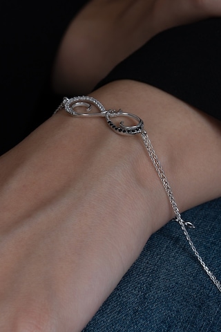 Sonsuzluk Sonsuz Aşk Gümüş Kolye Ve Bileklik Seti Taşlı Wsn91