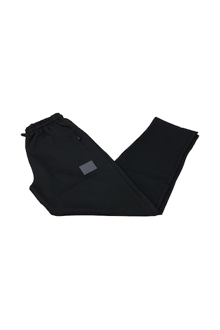 Erkek Siyah Büyük Beden Battal Boy Eşofman Altı Düz Paça Siyah