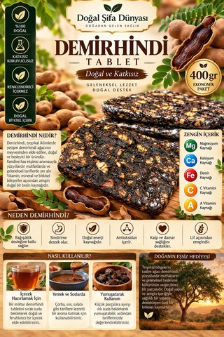 Demirhindi Yeni Mahsül Tablet 400 Gr
