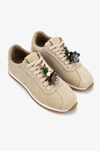 Valmenti Kadın Hakiki Deri Bej Süet Sneakers & Spor Ayakkabı 1009 182 Bn Ayk Y26 Bej Suet