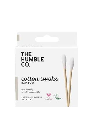 Humble Brush Bamboo Cotton Swabs%100 Ekolojik Kulak Çubuğu 100 Adet White