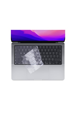 Apple Uyumlu MacBook Pro 2021 14 Inç A2442 Türkçe Klavye Koruyucu Kılıf