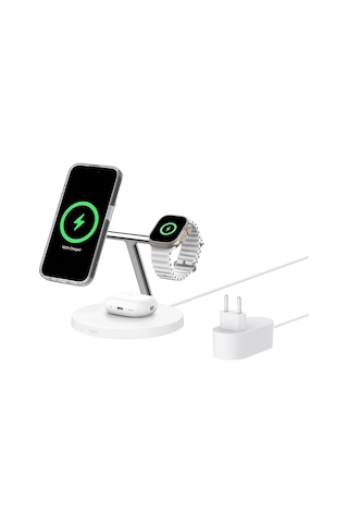 Belkin Boostcharge 3'ü 1 Arada Qi2 Şarj Cihazı, Magsafe Uyumlu Ka 59102867