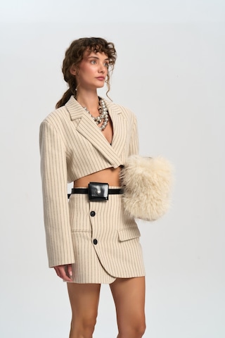 Mai Studios Co. Mai Collection Elegant Bej Ceket-etek Takım Bej