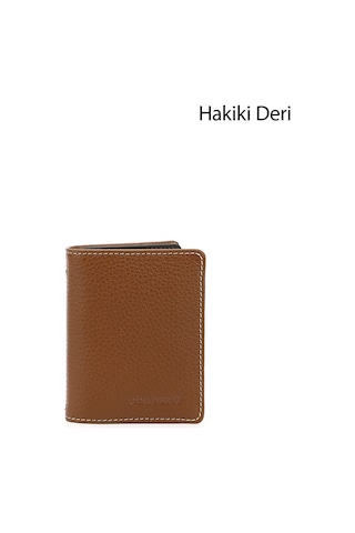 Gönderir Tabaya Kahve Gön Hakiki Deri Unisex Kartlık 06499 Taba - Kahverengi