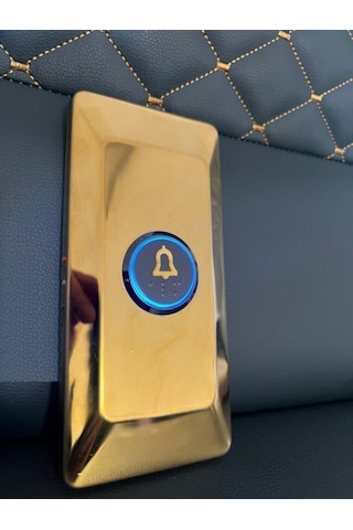 Backhome Led Işıklı Dekoratif Kapı Zili Butonu Gold