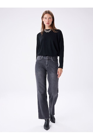 Faik Sönmez Straıght Fit Yıkama Efektli Jean Pantolon W27jpn003 Uw27jpn00312 Gri
