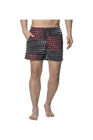 Crozwise Yuvarlak Desenli - Erkek Antrasit Deniz Şortu - 3148-06 Antrasit