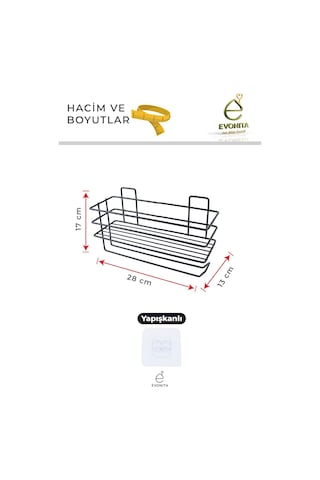 Çiftli Yapışkanlı Tuvalet Kağıtlığı Mat Siyah Metal Kağıtlık Delmeden Montaj Banyo Organizer Renkli