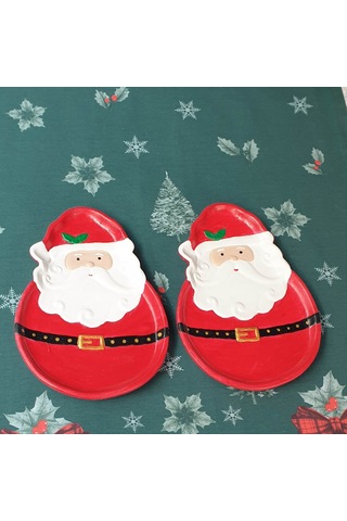 Dafniart Noel Baba Şeklinde Dekor Tabak