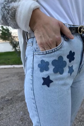 Ütü Ile Yapışan Kot Arma Patch Kot Yaması, Denim Jeans Onarım & Dekoratif Amaçlı Yıldız Aç