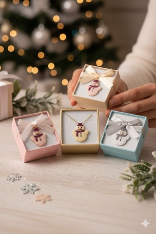 925 Ayar Papatya Silver Tombik Kardan Adam Kolye.rose.gold.rodaj Gümüş