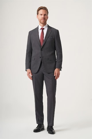 İmza Koyu Füme Mono Yaka 6 Drop Comfort Fit Tam Astar Esnek Takım Elbise 1001260285 Koyu Antrasit